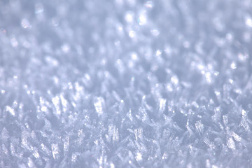 The texture of the snow surface