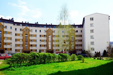 Fototapeta premium Spring life in Vilnius city on April 27, 2015