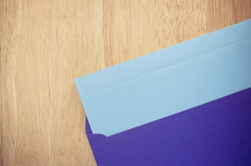 dark blue envelope and blue writing paper