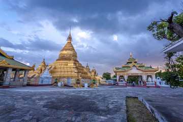 Kuthodaw temple at Mandalay city of Myanmar Burma