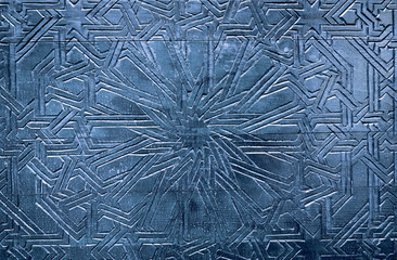 Abstract background of wood pattern vintage blue tone style