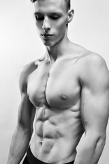 Man with muscular torso