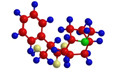 Molecular structure of alkaloid atropine