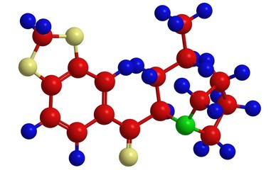 Molecular structure of methylenedioxypyrovalerone (MDPV)