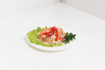 салат мясной с болгарским перцем