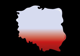 Polska,mapa,orzeł - obrazy, fototapety, plakaty