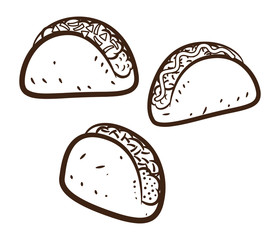 set of tacos