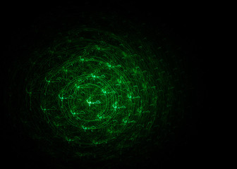 green cyan abstract backgound in dark