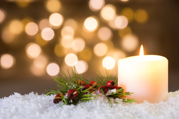 Fototapeta na wymiar Kerzenschein Weihnachten Stimmung Atmosphäre