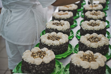 Conveyer on production of cakes 3639.