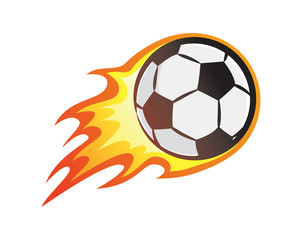 soccer ball with flame © mhatzapa