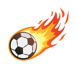 soccer ball with flame © mhatzapa