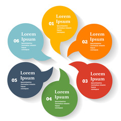 Vector circle color  infographic. Template for diagram, graph