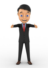 3d render businessman