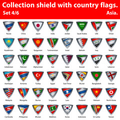 Collection shield with country flags. Part 4 of 6