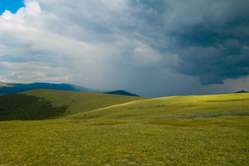 Mountain meadows in Altay