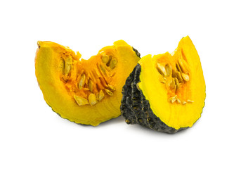 Pumpkin slice isolated on white background