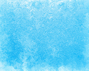 Fototapeta na wymiar Glass covered with ice during the severe frosts in winter