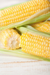 Sweetcorn close up 
