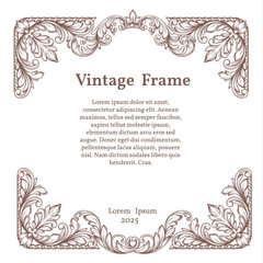 Vintage square ornate frame