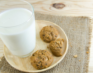 milk and cookie in color process