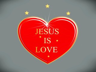 Jesus is love with stars