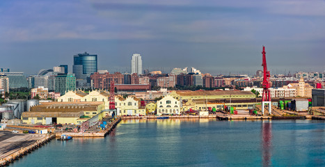 Commercial port of Valencia, Spain