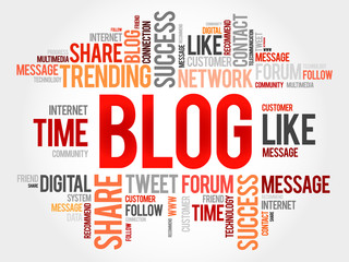 Blog word cloud, business concept