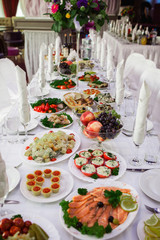Table set for an event party