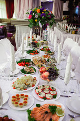 Table set for an event party