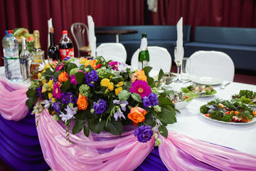 Table set for an event party