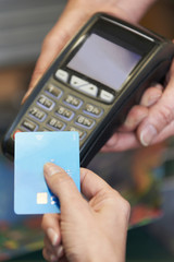 Customer Making Purchase Using Contactless Payment