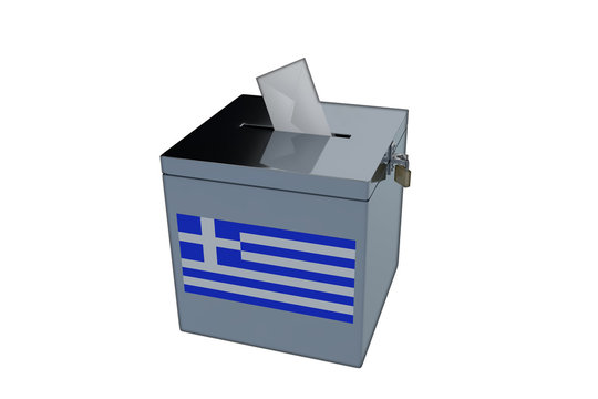 Greek election ballot box