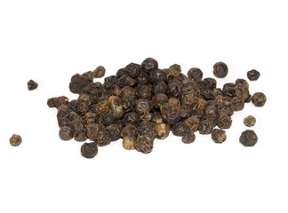 Black pepper isolated on white