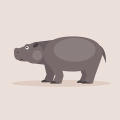 Hippopotamus. Vector Illustration