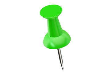 green push pin closeup