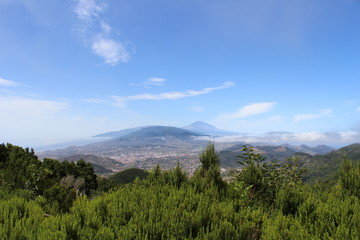 Fototapeta na wymiar Isla de Tenerife desde el Parque Rural de Anaga