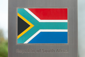 Series of national flags on pole - Republic of South Africa