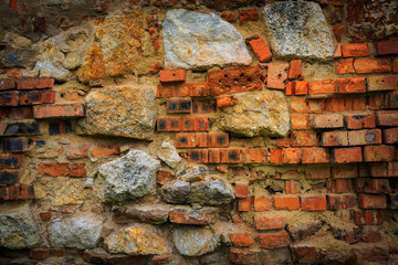 Brickwork of old wall