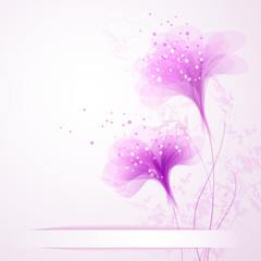 vector background with pastel flowers