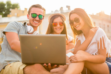 Friends. Outdoor.