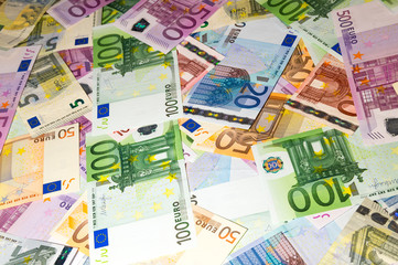 Euro banknotes