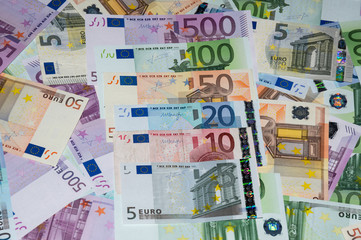 Euro banknotes