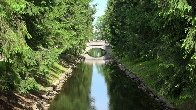 The bridge through the channel.