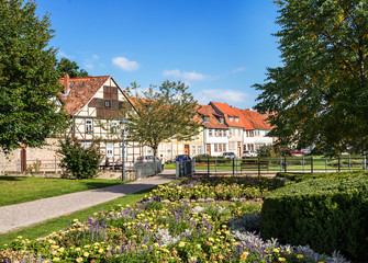 Alte deutsche Häuser in Quedlinburg