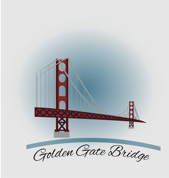Golden gate bridge graphic illustration