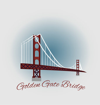 Golden Gate Bridge vintage design