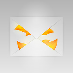 autumn leaves envelope