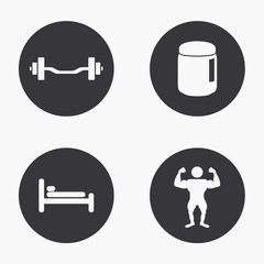 Vector modern sport  icons set