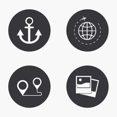Vector modern travel  icons set